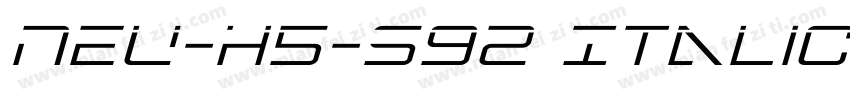 NEU-H5-S92 Italic字体转换